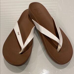 Reef Brown and White Sandals